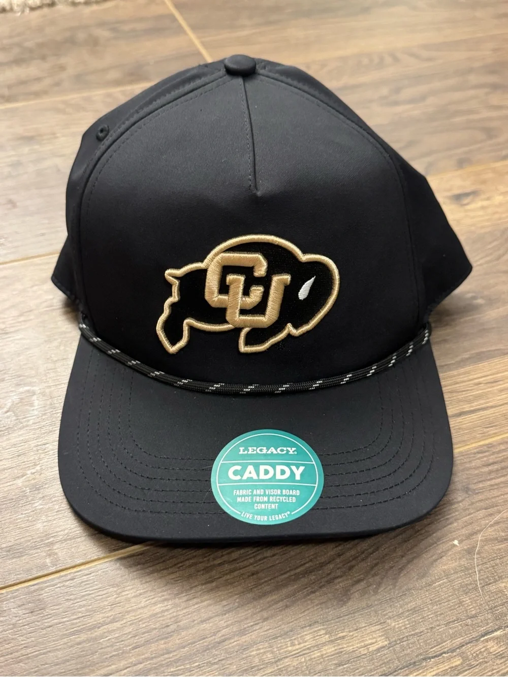 Black Legacy Caddy University of Colorado Buffaloes Snapback Hat with Rope